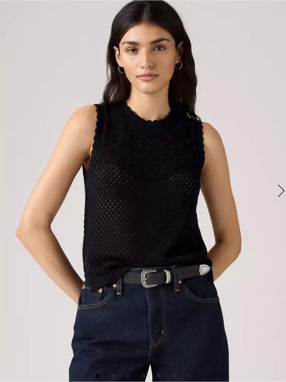 Levi’s Adrienne Crochet Tank in Navy